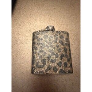 Brand New Glitter Leopard Print Hip Flask